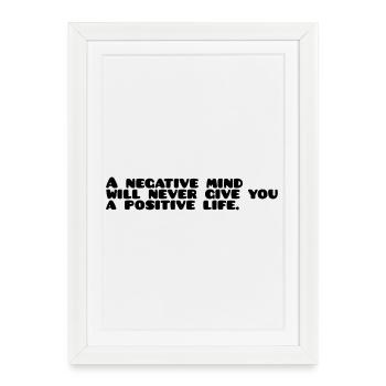 Dicton motivationnel anglais - Affiche encadrée (27 × 37 cm) - blanc - Devant