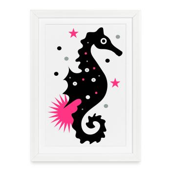 Sea horse - Framed poster (27 × 37 cm) - white - Front