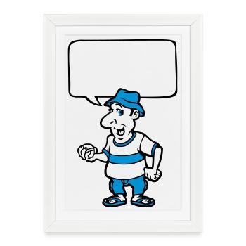 Bowls and bubble - Framed poster (27 × 37 cm) - white - Front