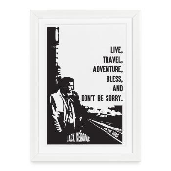 JACK KEROUAC - Framed poster (27 × 37 cm) - white - Front