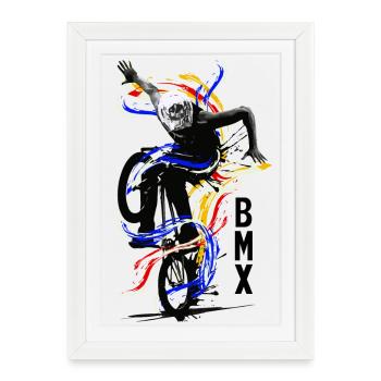 Bicycle BMX | BMX Bike | BMX Gift Idea - Framed poster (27 × 37 cm) - white - Front