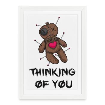 Thinking of you - Framed poster (27 × 37 cm) - white - Front