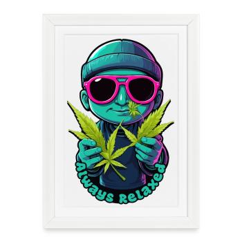 Hipster décontracté - Affiche encadrée (27 × 37 cm) - blanc - Devant