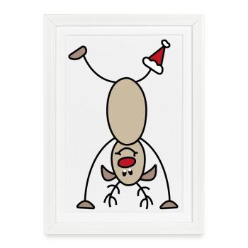 Noël drôle - Affiche encadrée (27 × 37 cm) - blanc - Devant