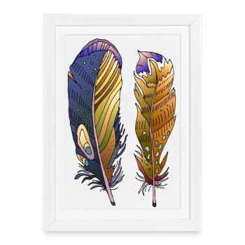 Stylo - Affiche encadrée (27 × 37 cm) - blanc - Devant