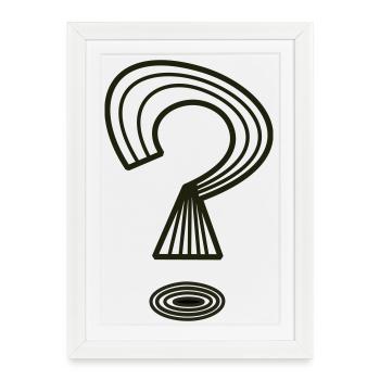 Question mark by Cean - Framed poster (27 × 37 cm) - white - Front