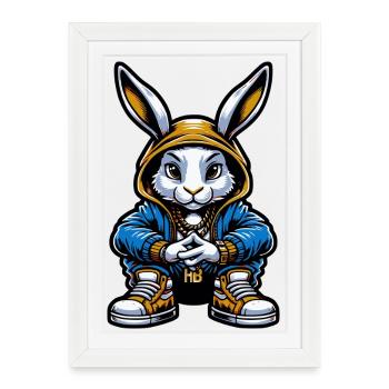Hood Bunny - Framed poster (27 × 37 cm) - white - Front