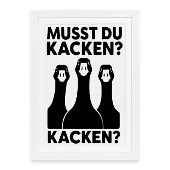 Do you have to poop geese - Framed poster (27 × 37 cm) - white - Front