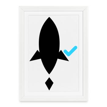 Ship it (after tests pass) – Developer CI/CD - Gerahmtes Poster (27 × 37 cm) - Weiß - Vorne