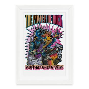 Le pouvoir du rock - Affiche encadrée (27 × 37 cm) - blanc - Devant