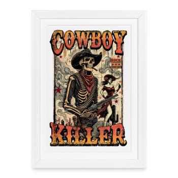 Tueur de cow-boys - Affiche encadrée (27 × 37 cm) - blanc - Devant