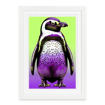 penguin - Framed poster (27 × 37 cm) - white - Front