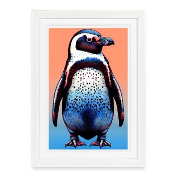 penguin - Framed poster (27 × 37 cm) - white - Front