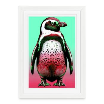 penguin - Framed poster (27 × 37 cm) - white - Front