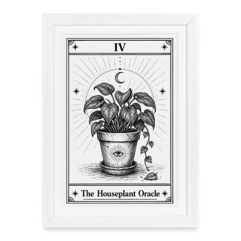 Oracle des plantes | Plantes d’intérieur de cartes de tarot - Affiche encadrée (27 × 37 cm) - blanc - Devant