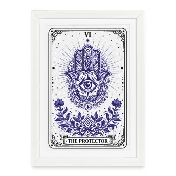 Spirituality Lotus Flower Geometry Protector - Framed poster (27 × 37 cm) - white - Front