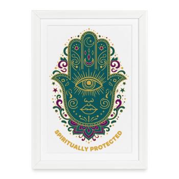 Spirituality Spiritually Protected Sacred Geometry - Framed poster (27 × 37 cm) - white - Front