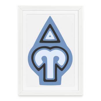 Zodiac Tribal Aries and Fire - Framed poster (27 × 37 cm) - white - Front