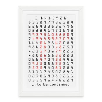pi - 3,14159265 - nerd - mathematik - Framed poster (27 × 37 cm) - white - Front