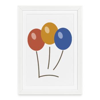 HAPPY BIRTHDAY. HAPPY BIRTHDAY. ANNIVERSARY. - Framed poster (27 × 37 cm) - white - Front