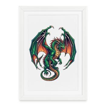 Cerf-volant - Affiche encadrée (27 × 37 cm) - blanc - Devant