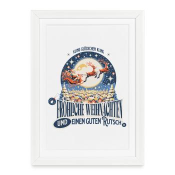Christmas greetings - Framed poster (27 × 37 cm) - white - Front