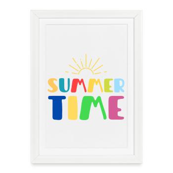 Été en couleurs: Temps estival - Affiche encadrée (27 × 37 cm) - blanc - Devant
