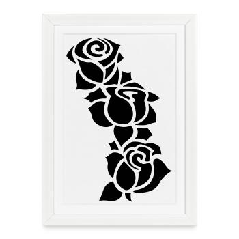 flowers - Framed poster (27 × 37 cm) - white - Front