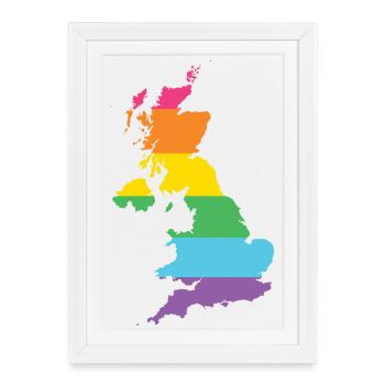 LGBTQ Great Britain - Framed poster (27 × 37 cm) - white - Front