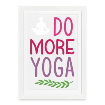 Vers plus de yoga - Affiche encadrée (27 × 37 cm) - blanc - Devant
