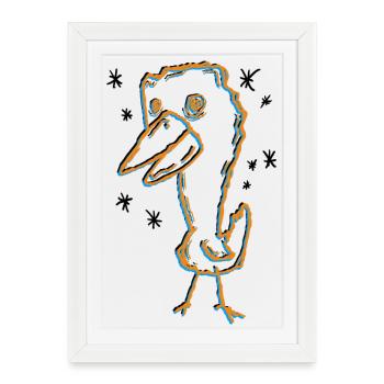Wild Bird - Framed poster (27 × 37 cm) - white - Front