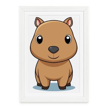 Cuddly Puppy with a Charming Expression - Framed poster (27 × 37 cm) - white - Front