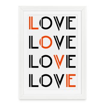 Love / Liebe - Framed poster (27 × 37 cm) - white - Front