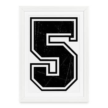 Geometric 5 in line style - Framed poster (27 × 37 cm) - white - Front