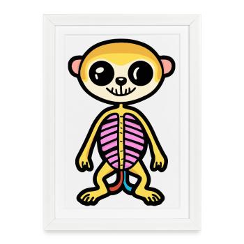 Meerkat Halloween Zombie - Framed poster (27 × 37 cm) - white - Front