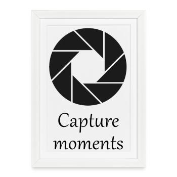 Capture moments - Framed poster (27 × 37 cm) - white - Front