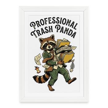 Professional Trash Panda - Framed poster (27 × 37 cm) - white - Front