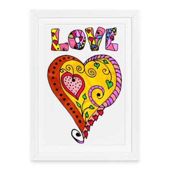 Heart - Framed poster (27 × 37 cm) - white - Front