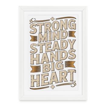 ER Nurse Strong Mind Steady Hands Emergency Nurse - Affiche encadrée (27 × 37 cm) - blanc - Devant