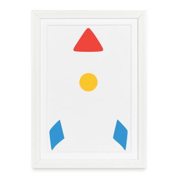 Abstract Rocket Spaceship - Framed poster (27 × 37 cm) - white - Front