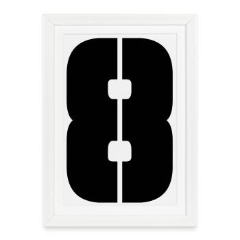 8 - Affiche encadrée (27 × 37 cm) - blanc - Devant