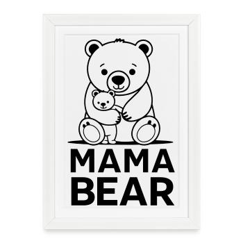 Mama bear - Framed poster (27 × 37 cm) - white - Front