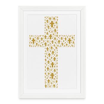 Croix des Croix - Affiche encadrée (27 × 37 cm) - blanc - Devant