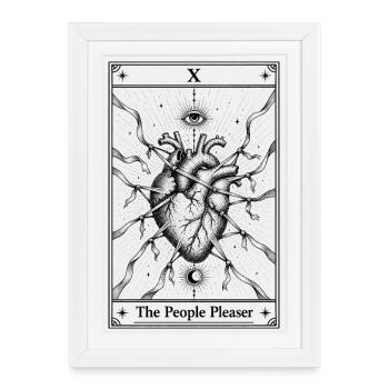 To please everyone | People Pleaser Tarot Card - Framed poster (27 × 37 cm) - white - Front