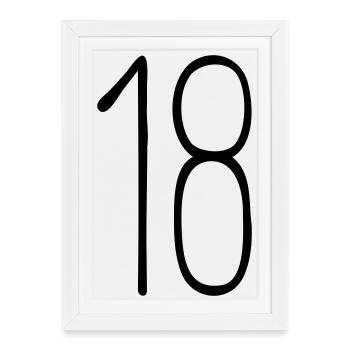 18 - Affiche encadrée (27 × 37 cm) - blanc - Devant