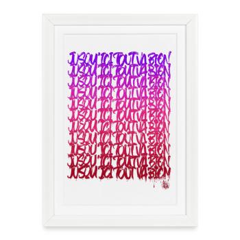 Jusqu'ici tout va bien - Affiche encadrée (27 × 37 cm) - blanc - Devant
