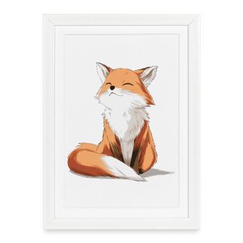 Cute Fox - Framed poster (27 × 37 cm) - white - Front