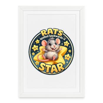 Pet Rat: The Little Kawaii Star - Framed poster (27 × 37 cm) - white - Front