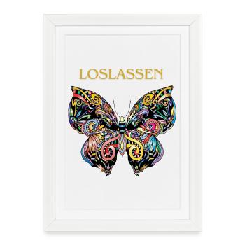 papillon magique LÂCHER PRISE - Affiche encadrée (27 × 37 cm) - blanc - Devant