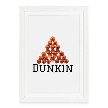 Basketball Pyramid Logo - Framed poster (27 × 37 cm) - white - Front